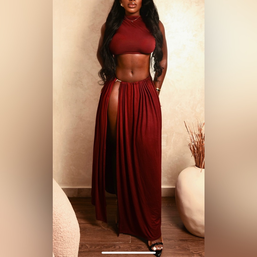 Coucoo Caroni Dress - Wine Stained